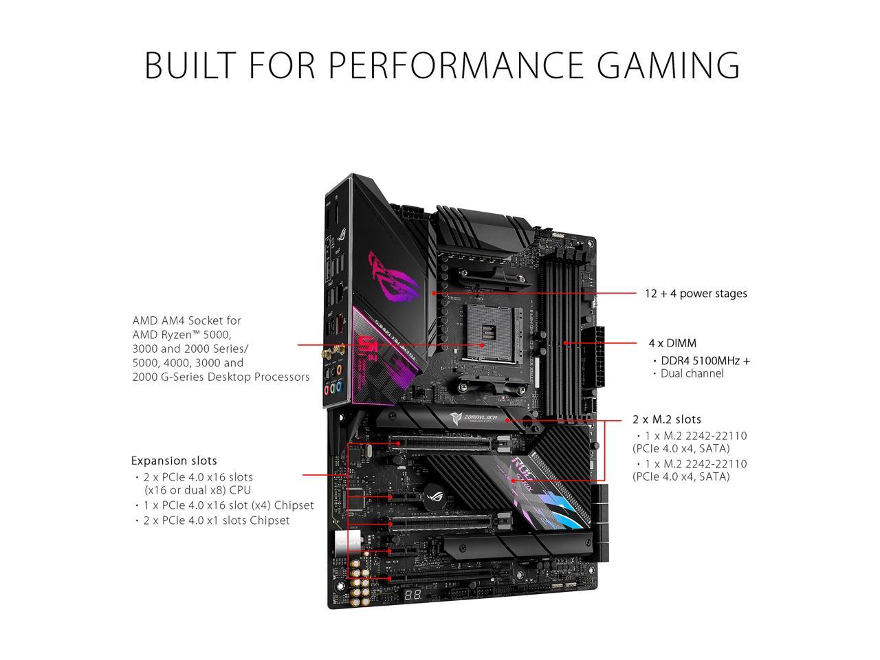 Asus Rog Strix X570-E Gaming Wifi Ii Socket Am4/ Amd X570/ Ddr4/ Wifi & Bluetooth/ Sata3&Usb3.2/ M.2 Atx Motherboard