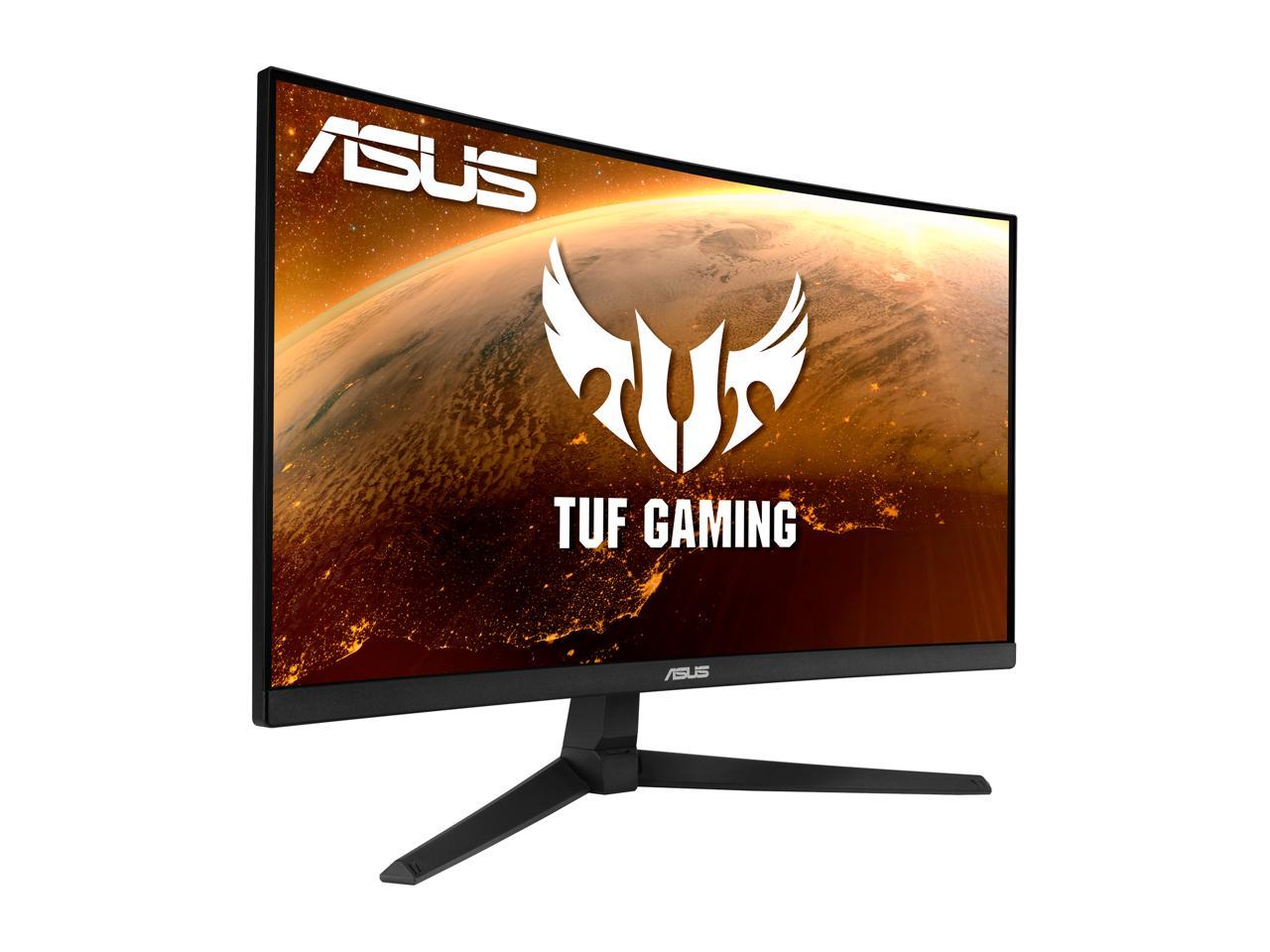 Asus Tuf Gaming Vg24Vq1B 23.8 Inch 3000:1 1Ms Hdmi/Displayport/Earphone Jack Led Non-Glare Curved Gaming Monitor W/ Speakers