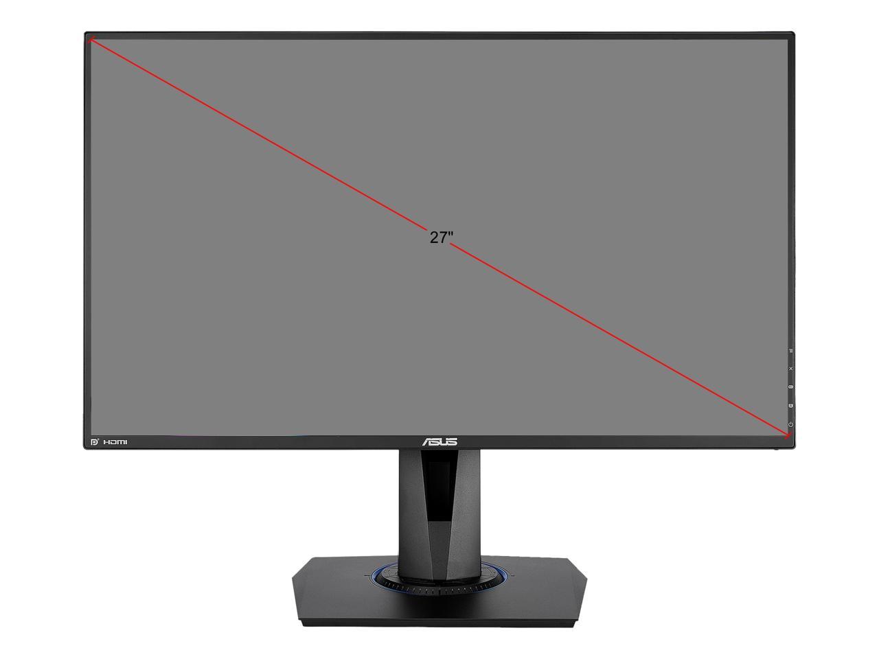 Asus Vg275Q 27 Inch Widescreen 100,000,000:1 1Ms Vga/2Hdmi/Displayport Lcd Monitor W/ Speakers (Black)