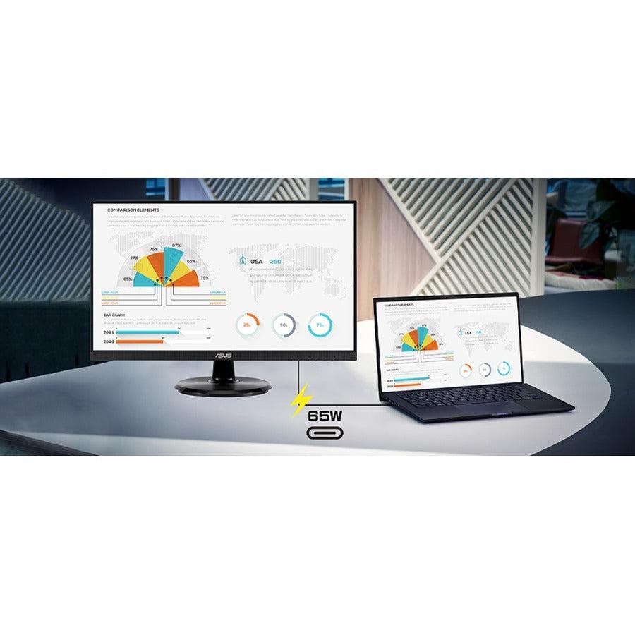 Asus Va27Dcp 27 Inch 1000:1 5Ms Hdmi/Earphone Jack/Usb-C Led Non-Glare Eye Care Monitor W/ Speakers