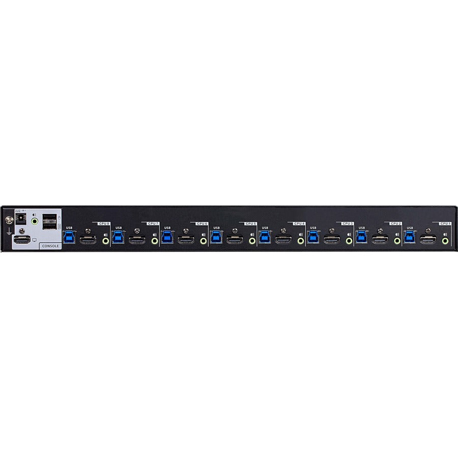 ATEN CS18216 16-Port USB 3.0 4K HDMI KVM Switch with Rack Mounting Kit CS18208