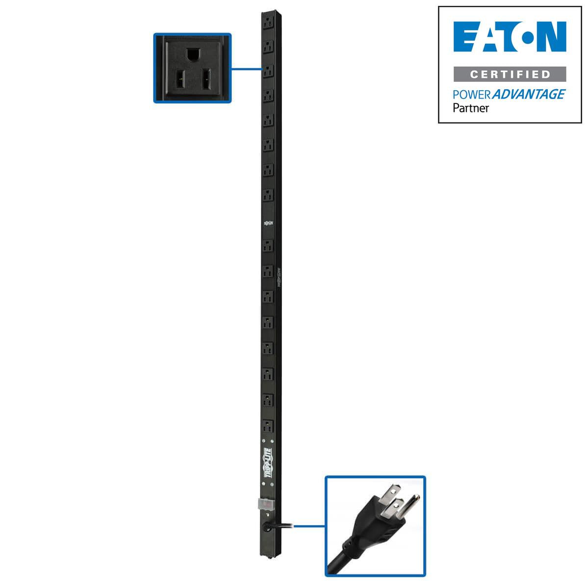 Basic Power Distribution Unit - Single Phase 16 Outlet Vertical PDU | Tripp Lite PDUV15-48
