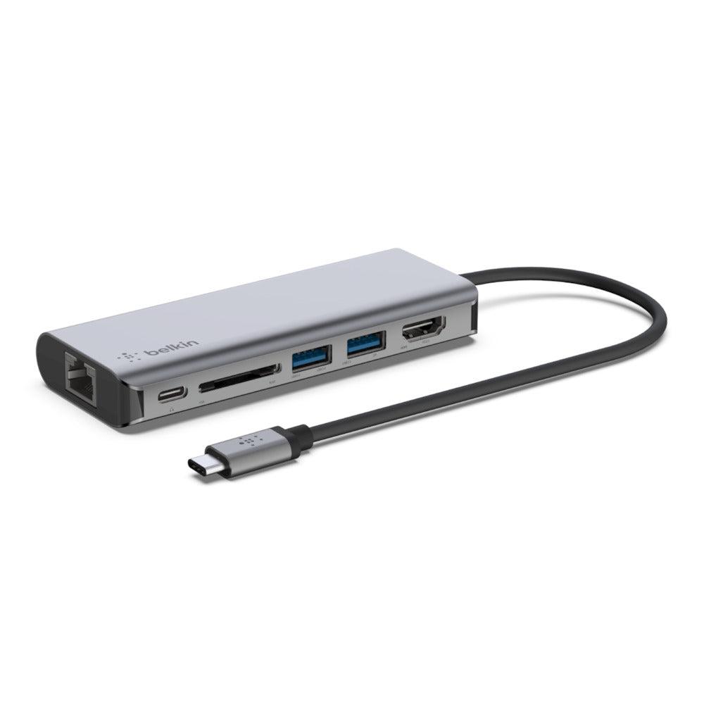 Belkin Avc008Btsgy Interface Hub Usb 3.2 Gen 1 (3.1 Gen 1) Type-C 5000 Mbit/S Black, Grey