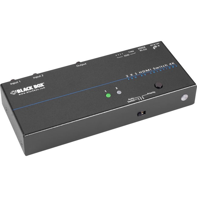 Black Box 4K HDMI Switch - 2 x 1 VSW-HDMI2X1-4K
