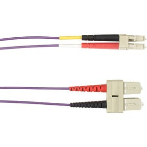 Black Box Colored Fiber OM1 62.5/125 Multimode Fiber Optic Patch Cable - OFNR PVC FOCMR62-003M-SCLC-VT