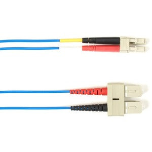 Black Box Fiber Optic Duplex Patch Network Cable FOLZHSM-015M-SCLC-BL
