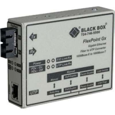 Black Box FlexPoint Gigabit UTP to Fiber Media Converter LMC1003A-R3
