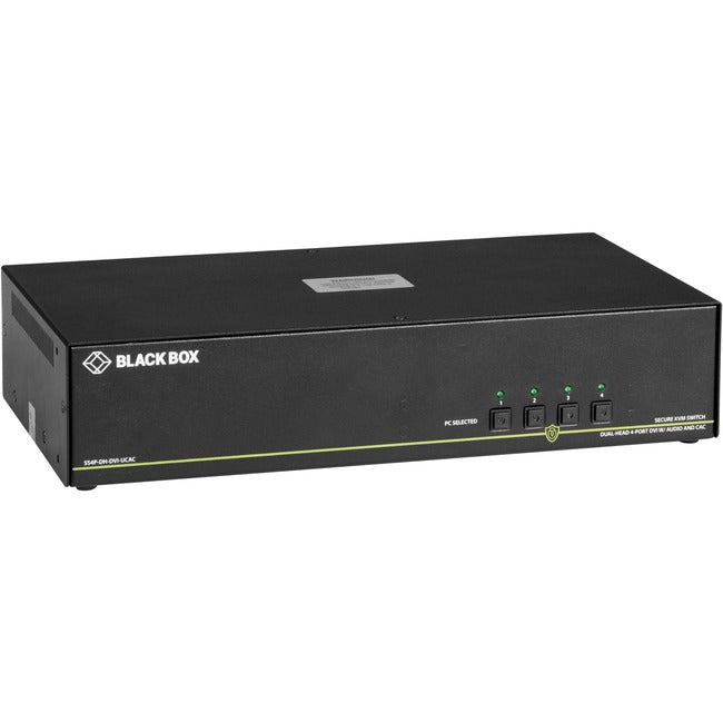 Black Box KVM Switchbox with CAC SS4P-DH-DVI-UCAC