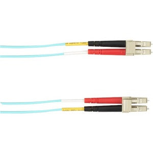 Black Box OS2 9/125 Singlemode Fiber Optic Patch Cable OFNR PVC LC-LC AQ 3M FOCMRSM-003M-LCLC-AQ