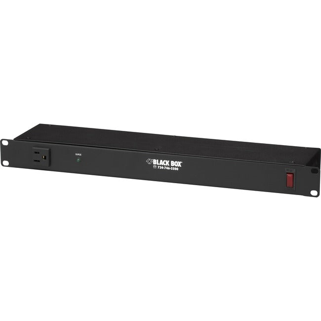 Black Box Rackmount Pdu With Surge Protection 120V 15A 9-Outlet