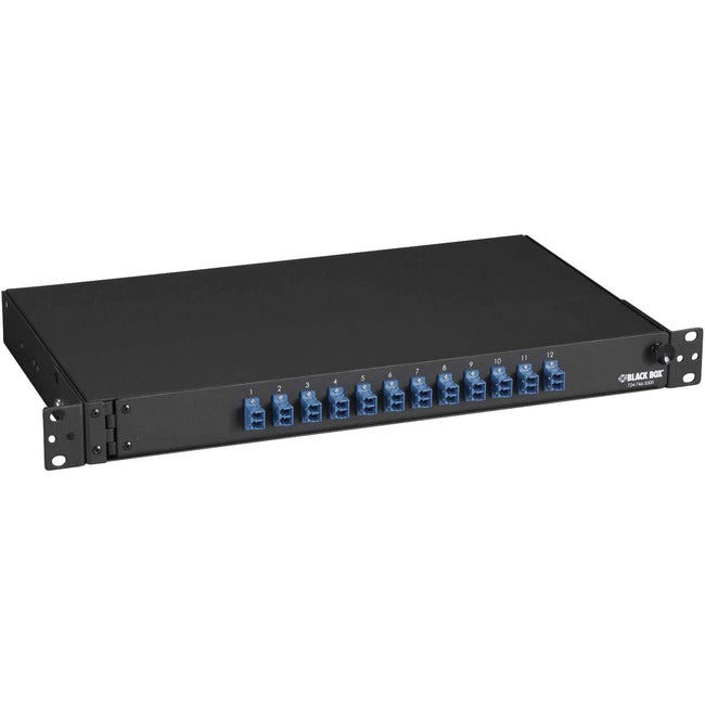 Black Box Rackmount Preloaded Fiber Enclosure - 1U, (12) Duplex LC Pair JPM380A