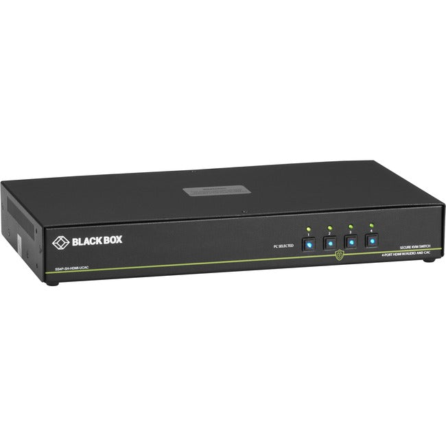 Black Box Secure NIAP 3.0 KVM Switch - Single-Head, HDMI, CAC, 4K, 4-Port SS4P-SH-HDMI-UCAC