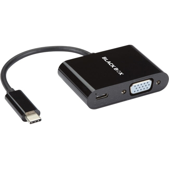 Black Box USB-C to VGA Adapter with 60W Power Delivery, 4K60, HDR VA-USBC31-VGAC