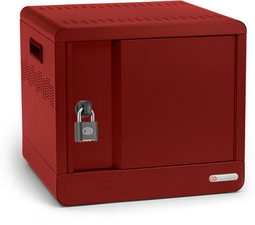 Bretford Cube Micro Station Portable Device Management Cabinet Red