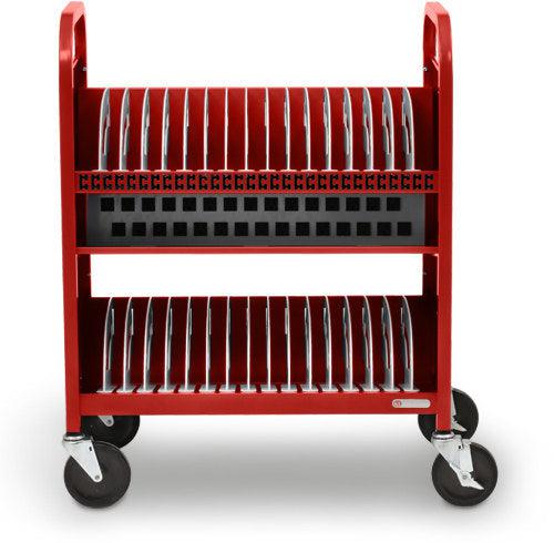 Bretford Cube Transport Cart Portable Device Management Cart Red