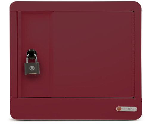 Bretford Cube Micro Station Portable Device Management Cabinet Maroon