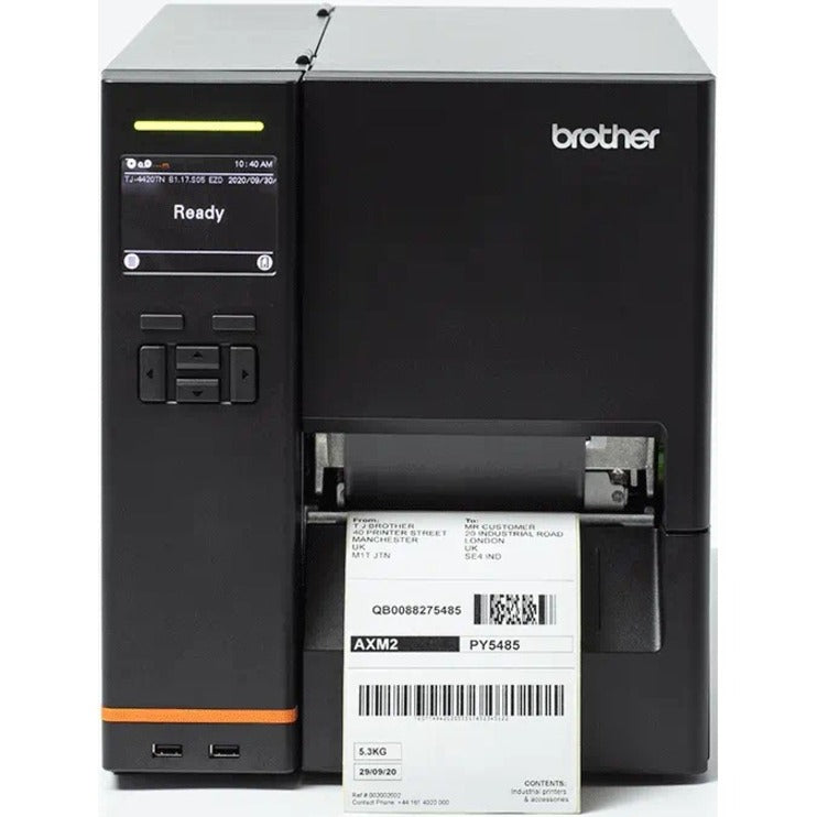 Brother TJ-4420TN Industrial Direct Thermal/Thermal Transfer Printer - Monochrome - Label Print - USB - Serial TJ4420TN
