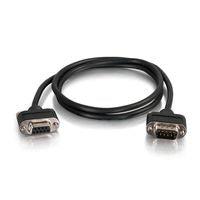 C2G 10Ft Cmg-Rated Db9 Low Profile Null Modem M-F Serial Cable Black 3.04 M