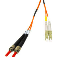 C2G 1M Lc/St Plenum-Rated Duplex 62.5/125 Multimode Fiber Patch Cable Fibre Optic Cable Orange