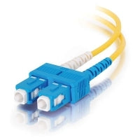 C2G 1M Sc/Sc Plenum-Rated Duplex 9/125 Single-Mode Fiber Patch Cable Fibre Optic Cable Yellow