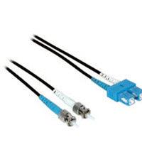 C2G 1M St/Sc Duplex 50/125 Multimode Fiber Patch Fibre Optic Cable Black