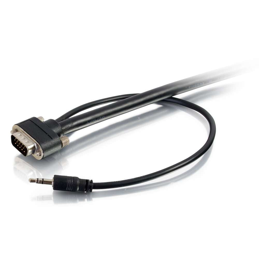 C2G 3Ft Vga + 3.5Mm A/V 0.91 M Vga (D-Sub) + 3.5Mm Black