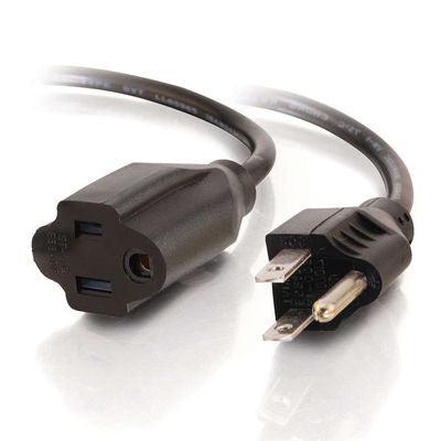 C2G 4Ft Outlet Saver 16 Awg Power Extension Cord (Nema 5-15R To Nema 5-15P) Black 1.21 M