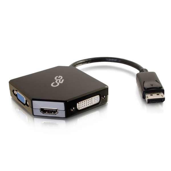 C2G 54340 Cable Gender Changer Displayport Hdmi, Vga, Dvi Black
