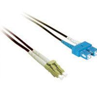 C2G 5M Lc/Sc Plenum-Rated 9/125 Duplex Single-Mode Fiber Patch Cable Fibre Optic Cable Black