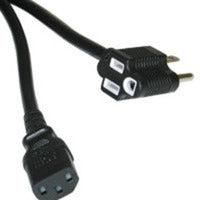 C2G 6ft 16 AWG Universal Power Cord with Extra Outlet 30536
