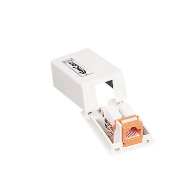 C2G Keystone Jack Surface Mount Box 1-Port White Network Splitter