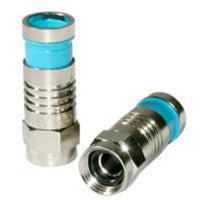 C2G Rg6 Quad Compression F-Type Connector / O-Ring - 50Pk Wire Connector Silver