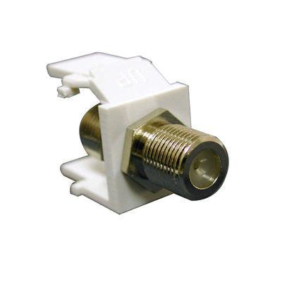 C2G Snap-In F-Type Keystone Module White