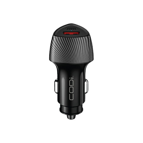 CODi Dual Port 20W Car Charger/Auto Adapter (USB-C, USB-A Outputs) A01109