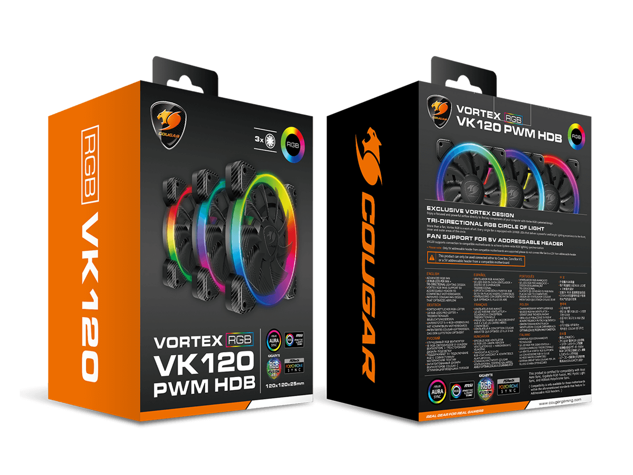 Cougar Vortex Argb Vk 120 Pwm Hdb (Three In One Package)