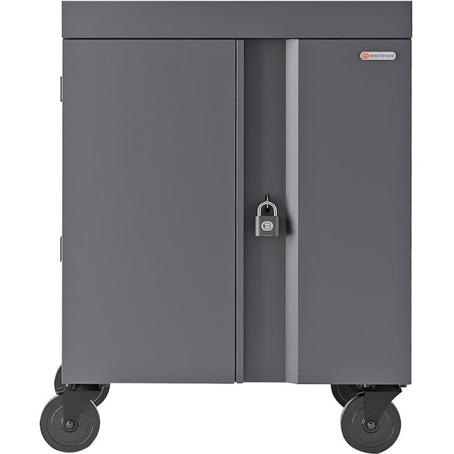 Charging Cart Device Storage - Cube Cart TVC36PAC AC Power Cable Management | TecISoft TVC36PAC-MUS