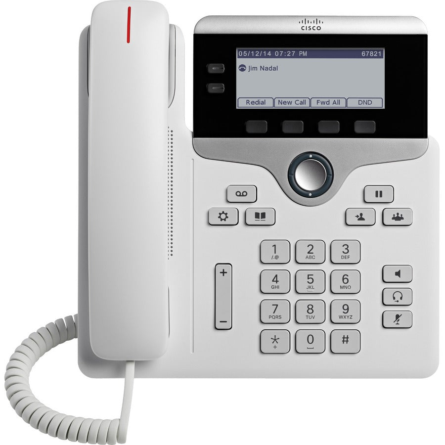 Cisco 7821 IP Phone - Refurbished - Corded - Wall Mountable, Desktop - White CP-7821-W-K9-RF