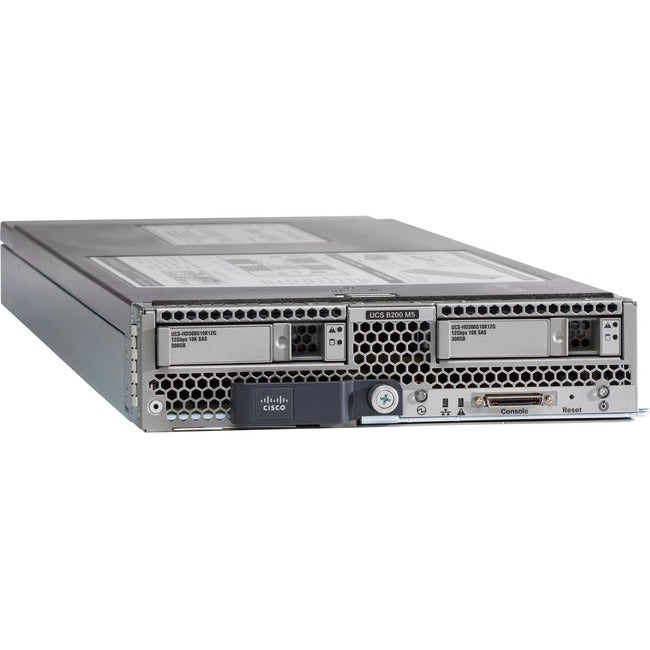 Cisco B200 M5 Blade Server - 2 x Intel Xeon Gold 6134 3.20 GHz - 192 GB RAM - Serial ATA, 12Gb/s SAS Controller UCS-SP-B200M5-F3T