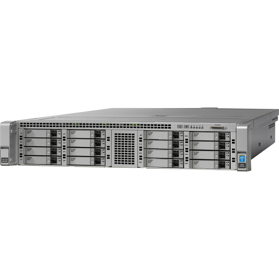 Cisco C240 M4 2U Rack Server - 2 x Intel Xeon E5-2680 v3 2.50 GHz - 32 GB RAM - 12Gb/s SAS, Serial ATA Controller - Refurbished UCS-SPRC240M4P2-RF