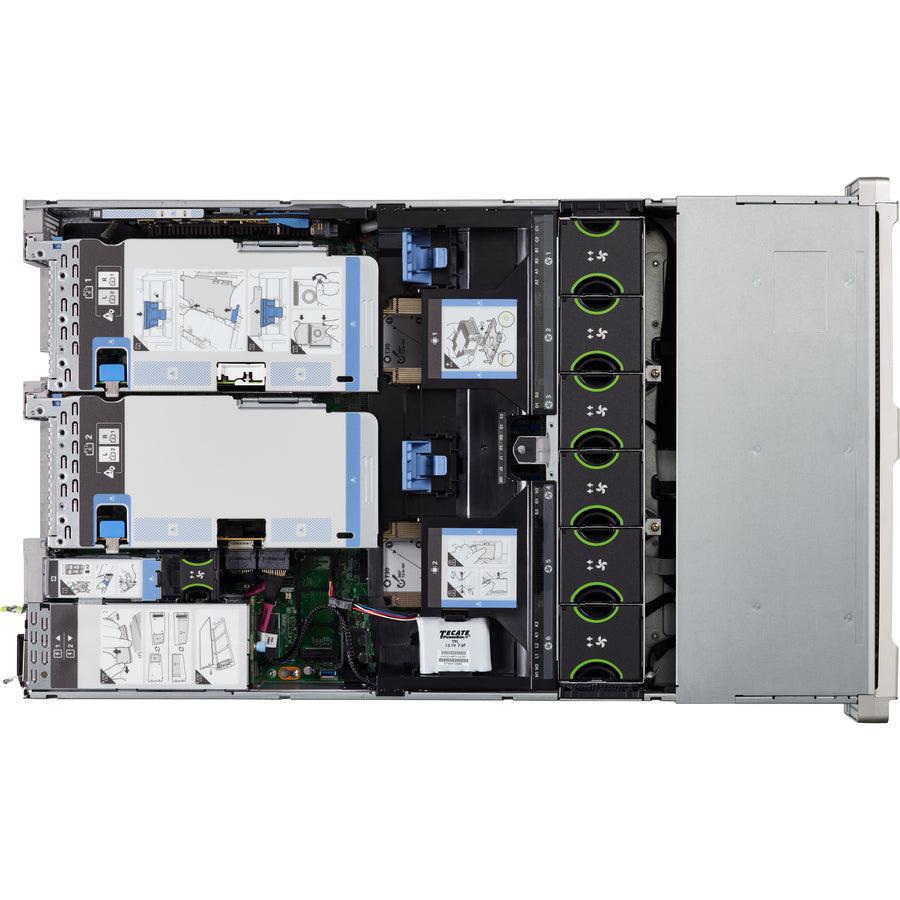 Cisco C240 M5 2U Rack-mountable Server - 2 x Intel Xeon Silver 4114 2.20 GHz - 32 GB RAM - 12Gb/s SAS Controller UCS-SPR-C240M5-S6