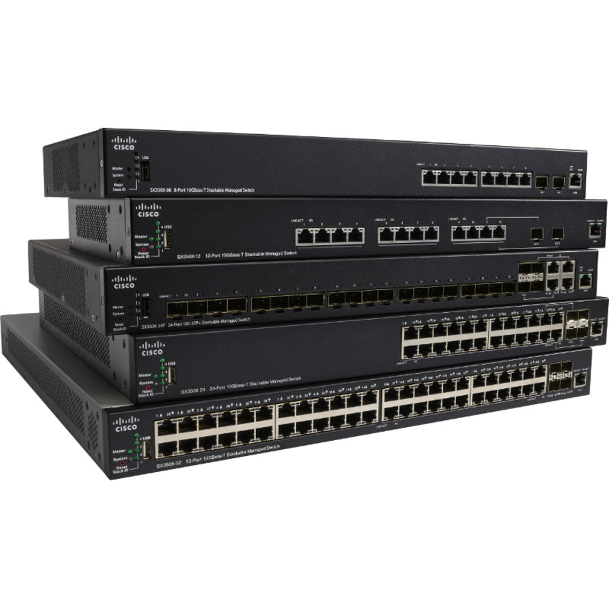 Cisco SX350X-12 12-Port 10GBase-T Stackable Managed Switch SX350X-12-K9-UK