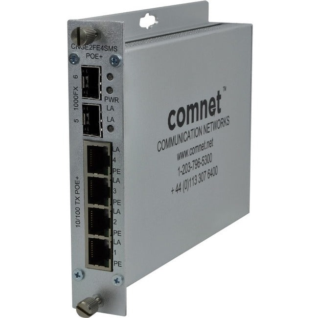 Comnet 10/100/1000 Mbps Drop/Insert/Repeat Gigabit Uplink Switch With Optional Poe+