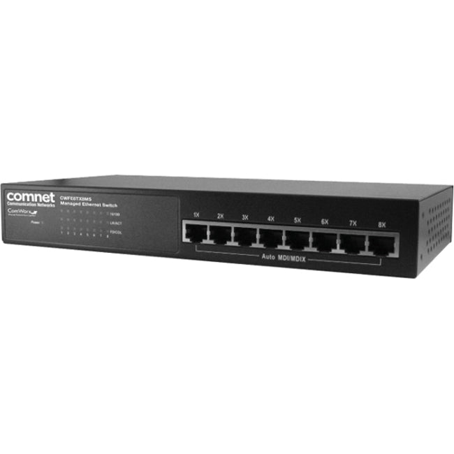 Comnet Commercial Grade 8 Port Managed Ethernet Switch With (8) 10/100Tx Ports