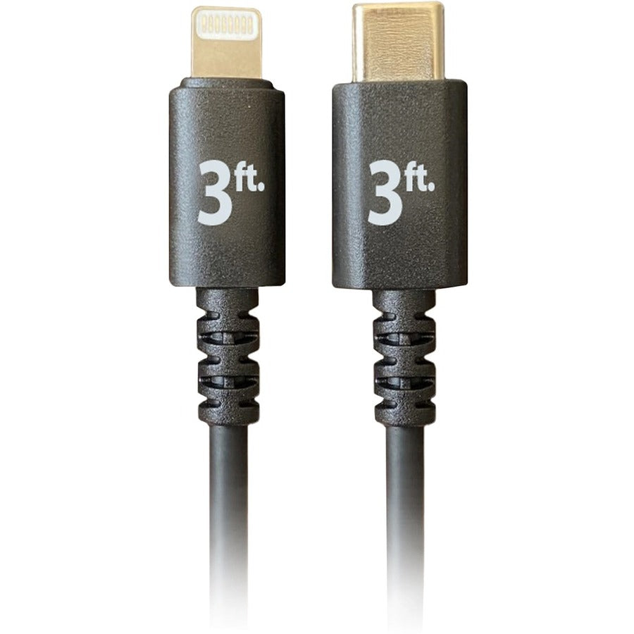 Comprehensive Pro AV/IT Integrator Series™ Lightning Male to USB-C Male Cable Black 3ft LTNG-USBC-3PROBLK