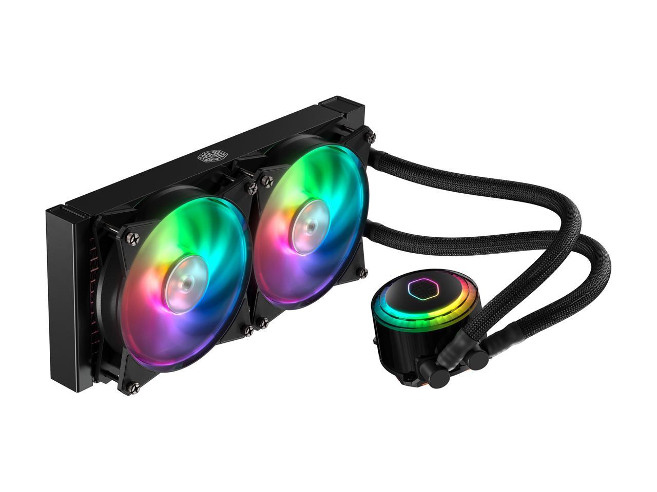 Cooler Master Masterliquid Ml240R Argb Close-Loop Aio Cpu Liquid Cooler, 240 Radiator, Dual