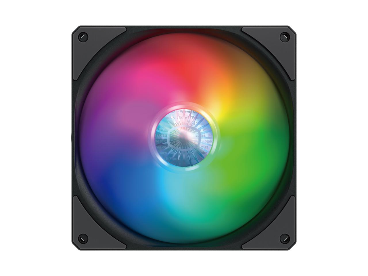 Cooler Master Sickleflow 140 V2 Addressable Rgb Square Frame Fan, Individually Customizable Leds,