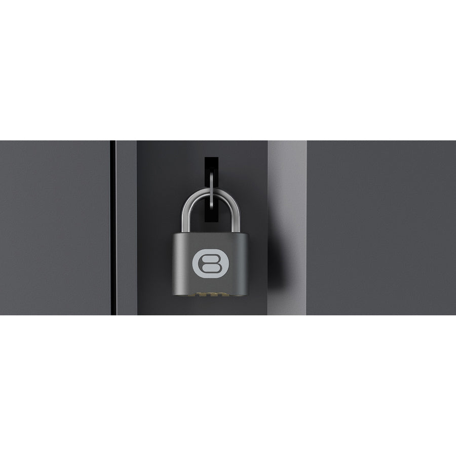 Bretford CUBE Cart AC for up to 32 Devices w/Back Panel, Charcoal Paint TVC32PAC-CKWL