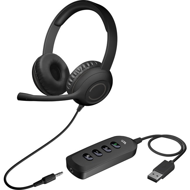 Cyber Acoustics Stereo Headset with USB & 3.5mm AC-5812