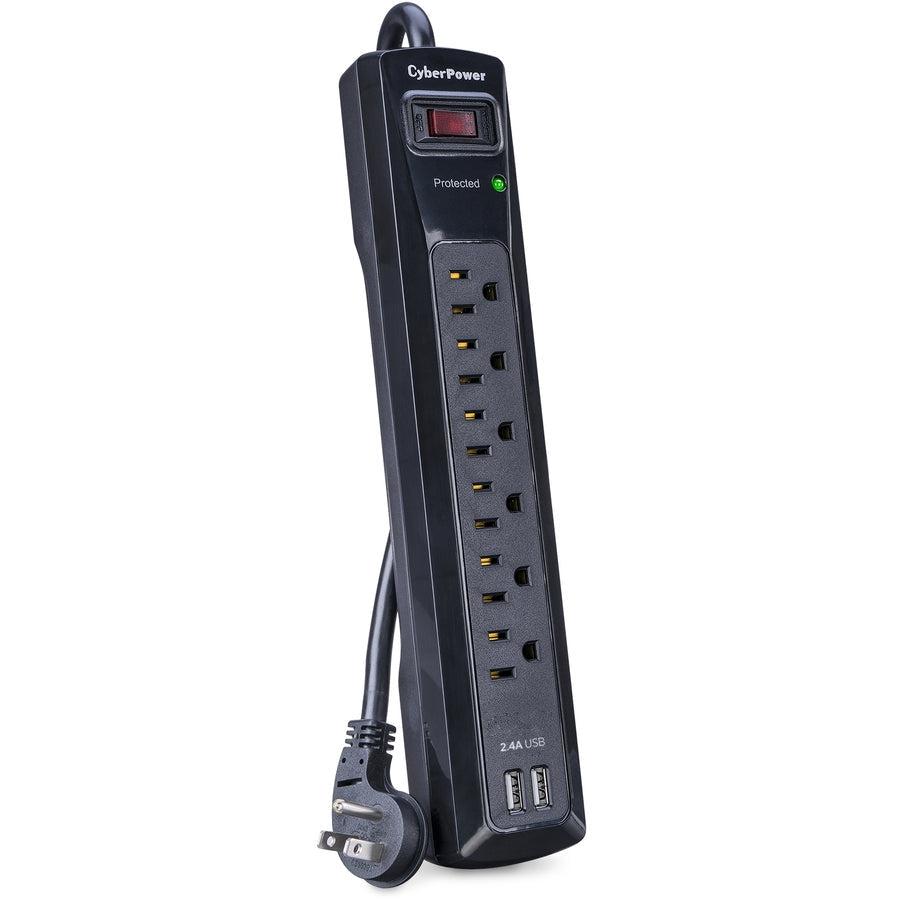 Cyberpower Csp604U Surge Protector Black 6 Ac Outlet(S) 125 V 1.25 M