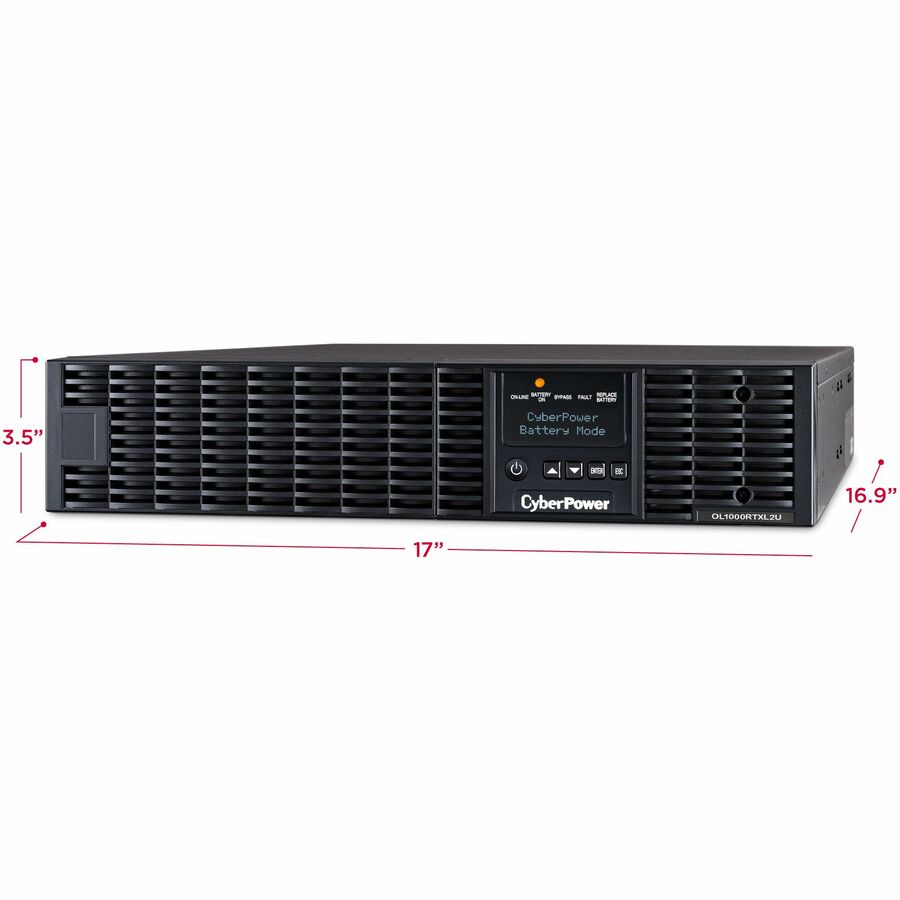 Cyberpower Ol1000Rtxl2U Uninterruptible Power Supply (Ups) Double-Conversion (Online) 1 Kva 900 W 8 Ac Outlet(S)